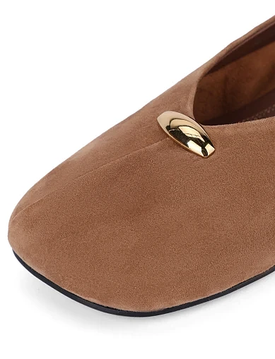 Жіночі балетки велюрові бежеві(S25112SK-1) - фото 7 - Miraton