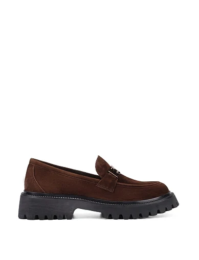 Женские туфли велюровые коричневые - фото 1 - Miraton