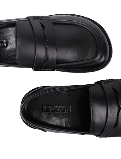 Жіночі туфлі шкіряні чорні(211-24204-3-1) - фото 5 - Miraton