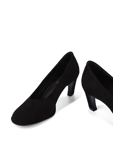 Женские туфли велюровые черные - фото 2 - Miraton