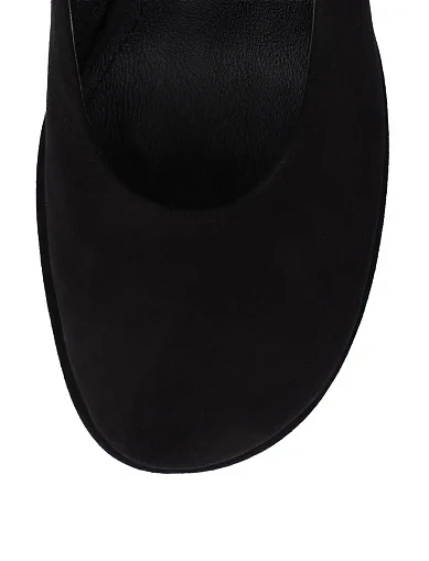 Женские туфли велюровые черные - фото 5 - Miraton