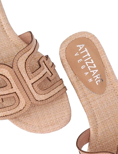 Женские шлепанцы из искусственной кожи коричневые - фото 5 - Miraton