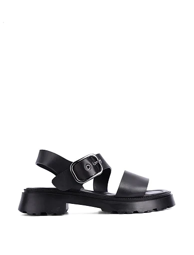 Женские сандалии кожаные черные - фото 1 - Miraton