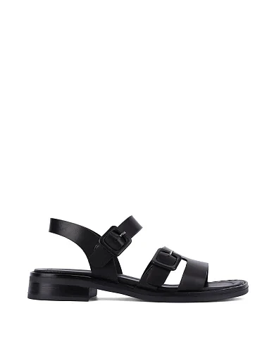 Жіночі сандалі шкіряні чорні(6361) - фото 1 - Miraton