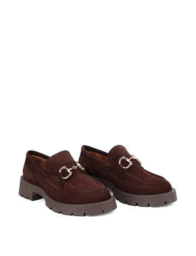 Жіночі туфлі велюрові коричневі(144 40710) - фото 3 - Miraton