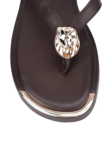 Жіночі сандалі шкіряні коричневі(511-02) - фото 5 - Miraton