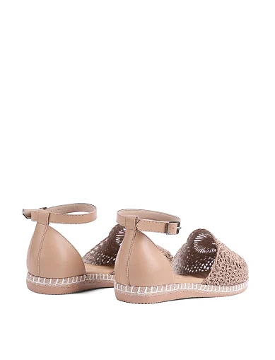 Женские эспадрильи тканевые бежевые - фото 4 - Miraton