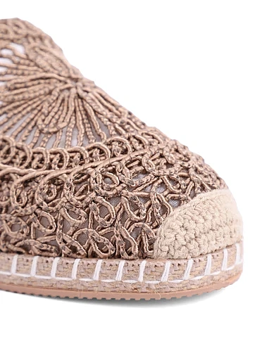 Женские эспадрильи тканевые бежевые - фото 5 - Miraton