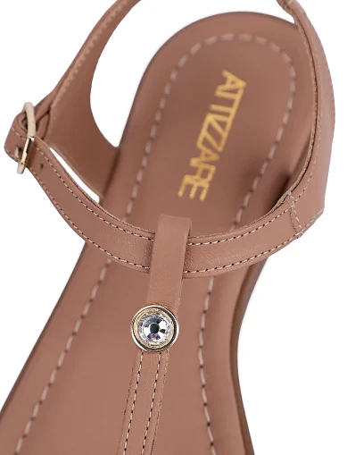 Женские сандалии кожаные бежевые - фото 5 - Miraton