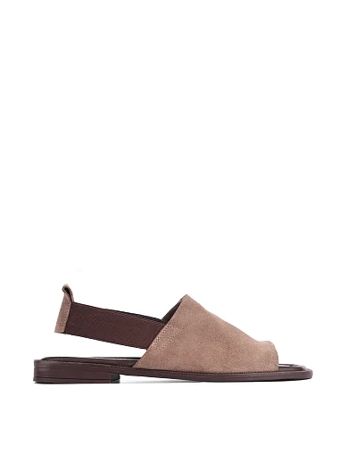 Женские сандалии велюровые коричневые - фото 1 - Miraton