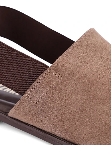 Женские сандалии велюровые коричневые - фото 5 - Miraton