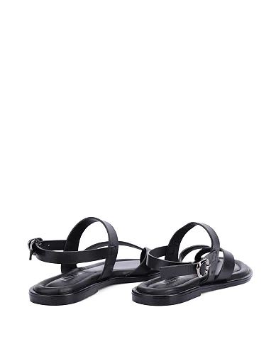 Женские сандалии кожаные черные - фото 4 - Miraton