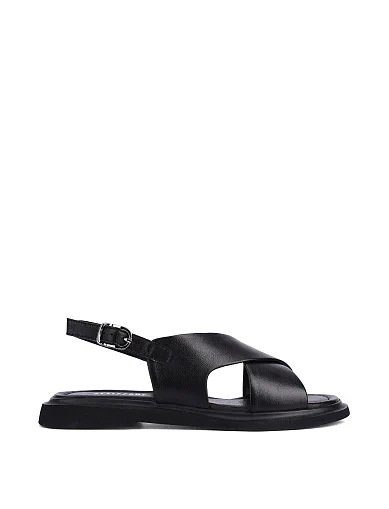 Женские сандалии кожаные черные - фото 1 - Miraton