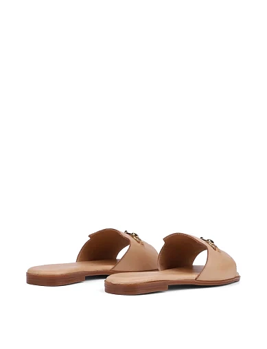 Женские шлепанцы Attizzare кожаные бежевые - фото 4 - Miraton