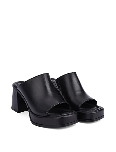 Жіночі сабо шкіряні чорні(050-901-M5-6Y) - фото 3 - Miraton