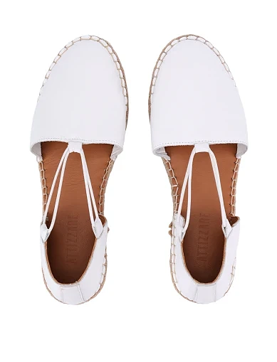 Жіночі еспадрильї шкіряні білі(122-24Y222) - фото 2 - Miraton