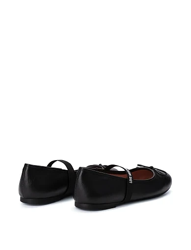 Женские балетки кожаные черные - фото 5 - Miraton