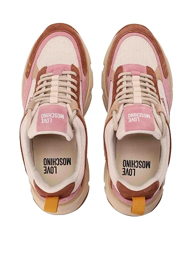 Женские кроссовки замшевые розовые - фото 3 - Miraton