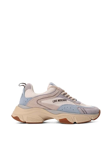 Женские кроссовки замшевые голубые - фото 1 - Miraton