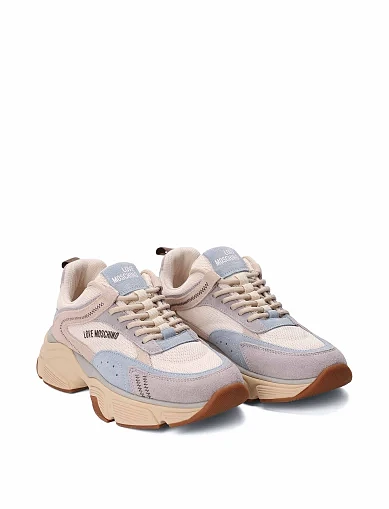 Женские кроссовки замшевые голубые - фото 4 - Miraton