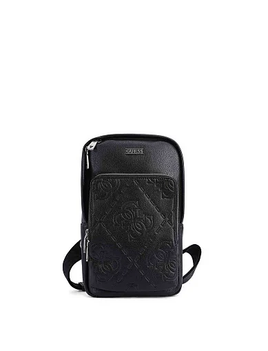 Мужская сумка из экокожи черная - фото 1 - Miraton