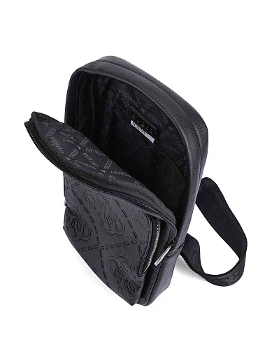 Мужская сумка из экокожи черная - фото 5 - Miraton