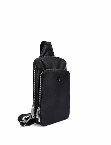 Мужская сумка из экокожи черная - фото 2 - Miraton