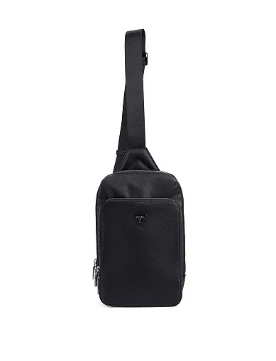 Мужская сумка из экокожи черная - фото 6 - Miraton