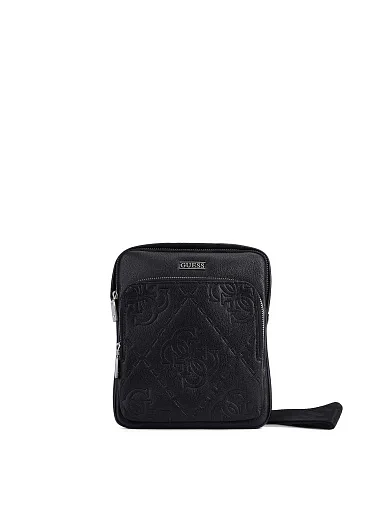 Мужская сумка мессенджер из экокожи черная - фото 1 - Miraton