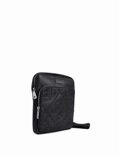 Мужская сумка мессенджер из экокожи черная - фото 2 - Miraton