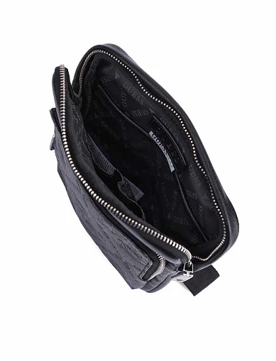 Мужская сумка мессенджер из экокожи черная - фото 5 - Miraton