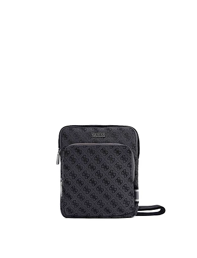 Мужская сумка мессенджер из экокожи черная - фото 1 - Miraton