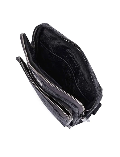 Мужская сумка мессенджер из экокожи черная - фото 5 - Miraton