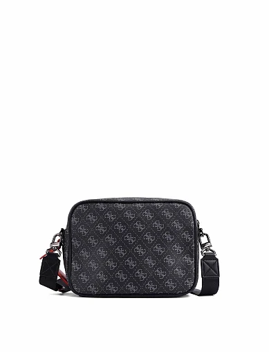 Мужская сумка через плечо из экокожи черная - фото 3 - Miraton