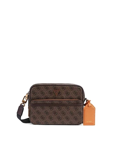 Чоловіча сумка через плече з екошкіри коричнева (HMMILO P5422) - фото 1 - Miraton