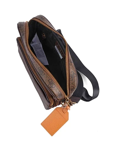 Чоловіча сумка через плече з екошкіри коричнева (HMMILO P5422) - фото 5 - Miraton