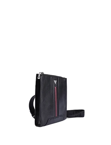 Мужская сумка мессенджер из экокожи черная - фото 2 - Miraton