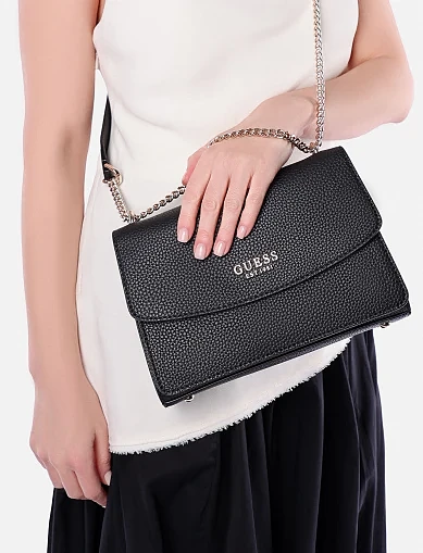 Жіноча сумка крос-боді з екошкіри чорна(HWBG73 34210) - фото 2 - Miraton