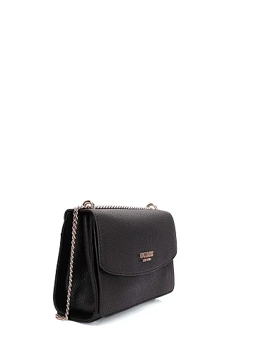 Жіноча сумка крос-боді з екошкіри чорна(HWBG73 34210) - фото 3 - Miraton