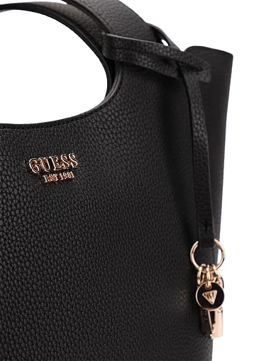 Жіноча сумка з екошкіри чорна(HWBG73 34220) - фото 6 - Miraton