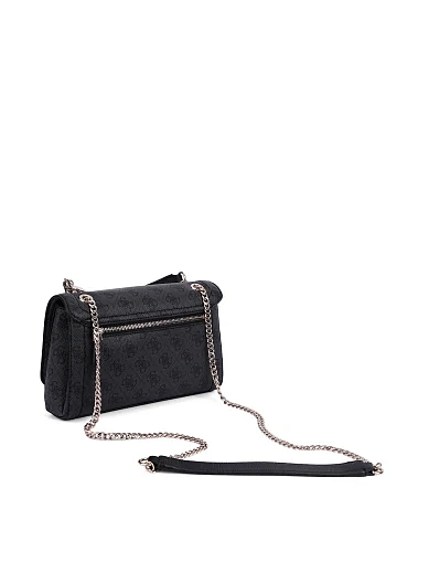 Женская сумка через плечо из экокожи черная - фото 5 - Miraton