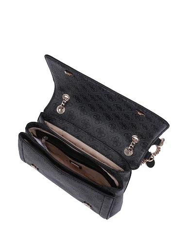 Женская сумка через плечо из экокожи черная - фото 6 - Miraton