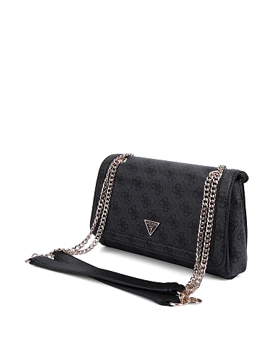 Женская сумка через плечо из экокожи черная - фото 7 - Miraton