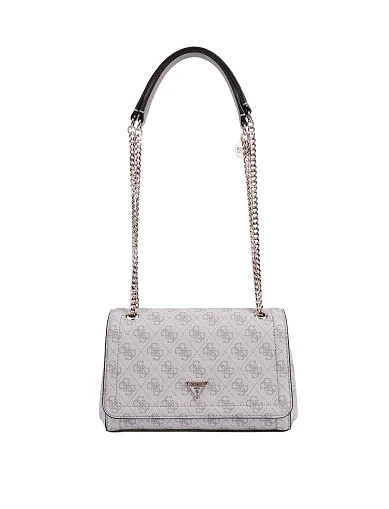 Женская сумка через плечо из экокожи молочного цвета - фото 1 - Miraton