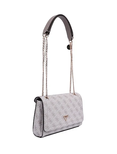 Женская сумка через плечо из экокожи молочного цвета - фото 2 - Miraton