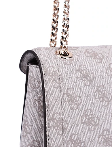 Женская сумка через плечо из экокожи молочного цвета - фото 4 - Miraton