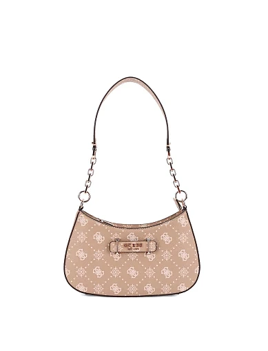 Женская сумка через плечо из экокожи бежевая - фото 1 - Miraton