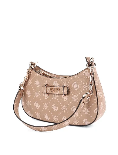 Женская сумка через плечо из экокожи бежевая - фото 5 - Miraton