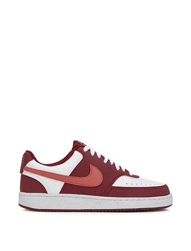 Женские кеды Nike W NIKE COURT VISION LO P NBK из экокожи красные - фото 1 - Miraton