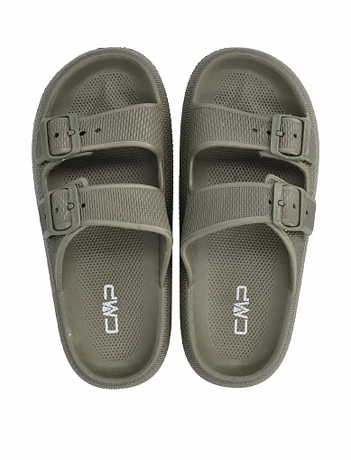 Чоловічі шльопанці CMP BELEM SLIPPER гумові зелені (3Q90647-E907) - фото 5 - Miraton